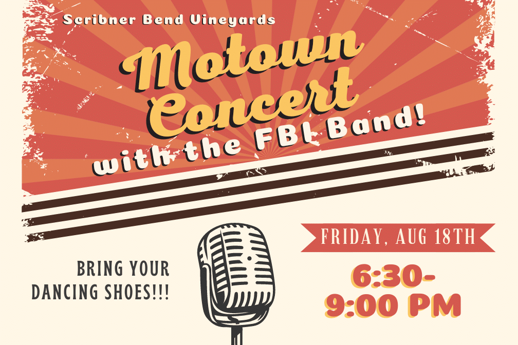 Motown Concert 8.18.23 at Scribner Bend Vineyards